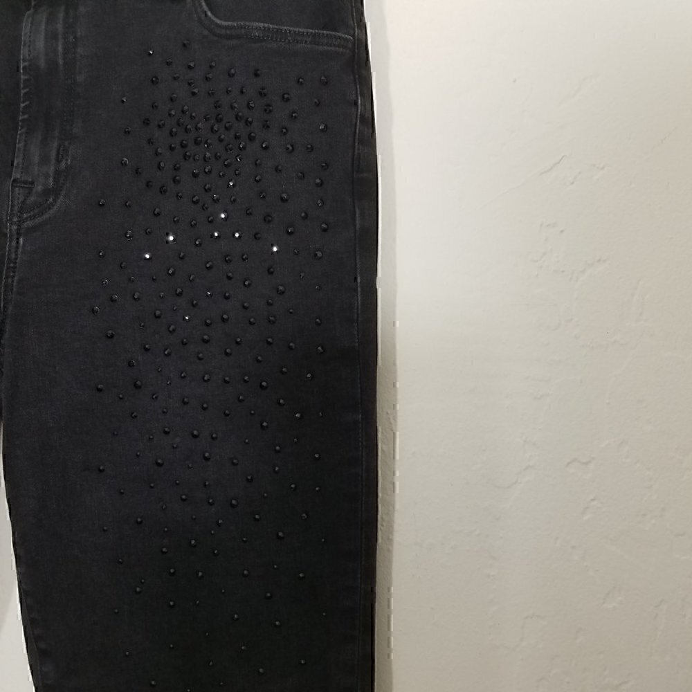 J Brand ALANA Embellished Super Stretch Jeans Black Size 31 - Picture 3 of 10